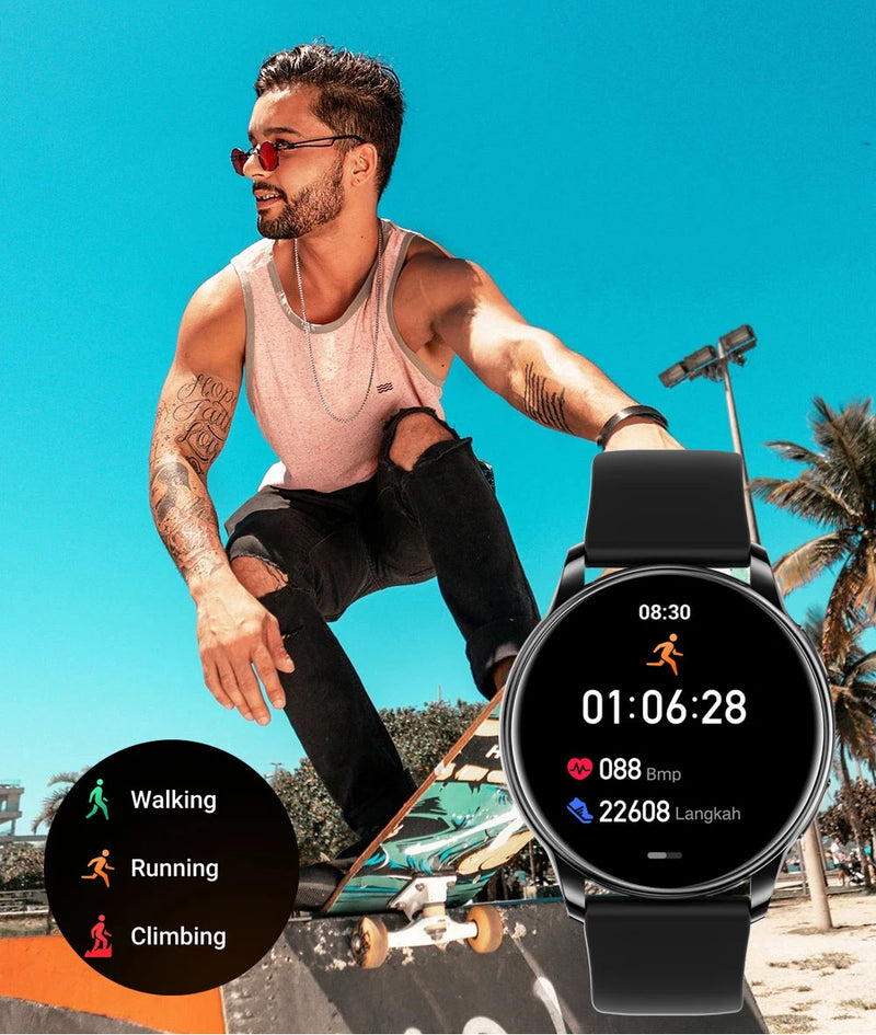 Smartwatch MEVADEN (Bluetooth e Mostrador Personalizável) – Monitor Desportivo e Batimentos Cardíacos (Brilhare)