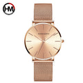 Relógio Feminino Hannah Martin (Quartzo Japonês) – Malha em Aço Rose Gold (Brilhare)